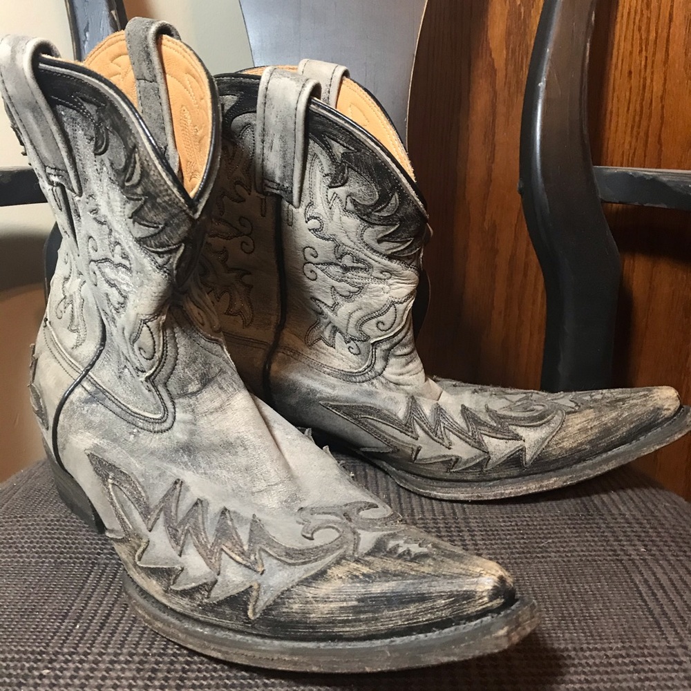 Stetson gray ankle height boot